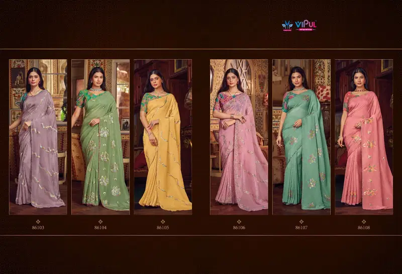 Alia By Vipul Chiffon Saree Wholesale Clothing Suppliers In India